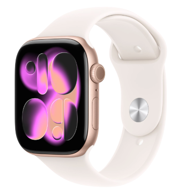Часы Apple Watch Series 11 46mm Rose Gold Aluminum Case with Light Blush Sport Band (GPS) (размер M/L)