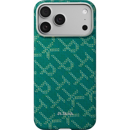 Pitaka Monogram Ultra Slim Case for iPhone 17 Pro Gold/Green