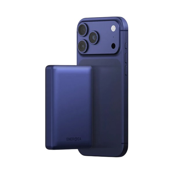 Внешний аккумулятор EnergEA AluPac 10K (CCC) MagSafe 10000 мАч 15W, USB-C 20W Ultra Light Aluminium Blue