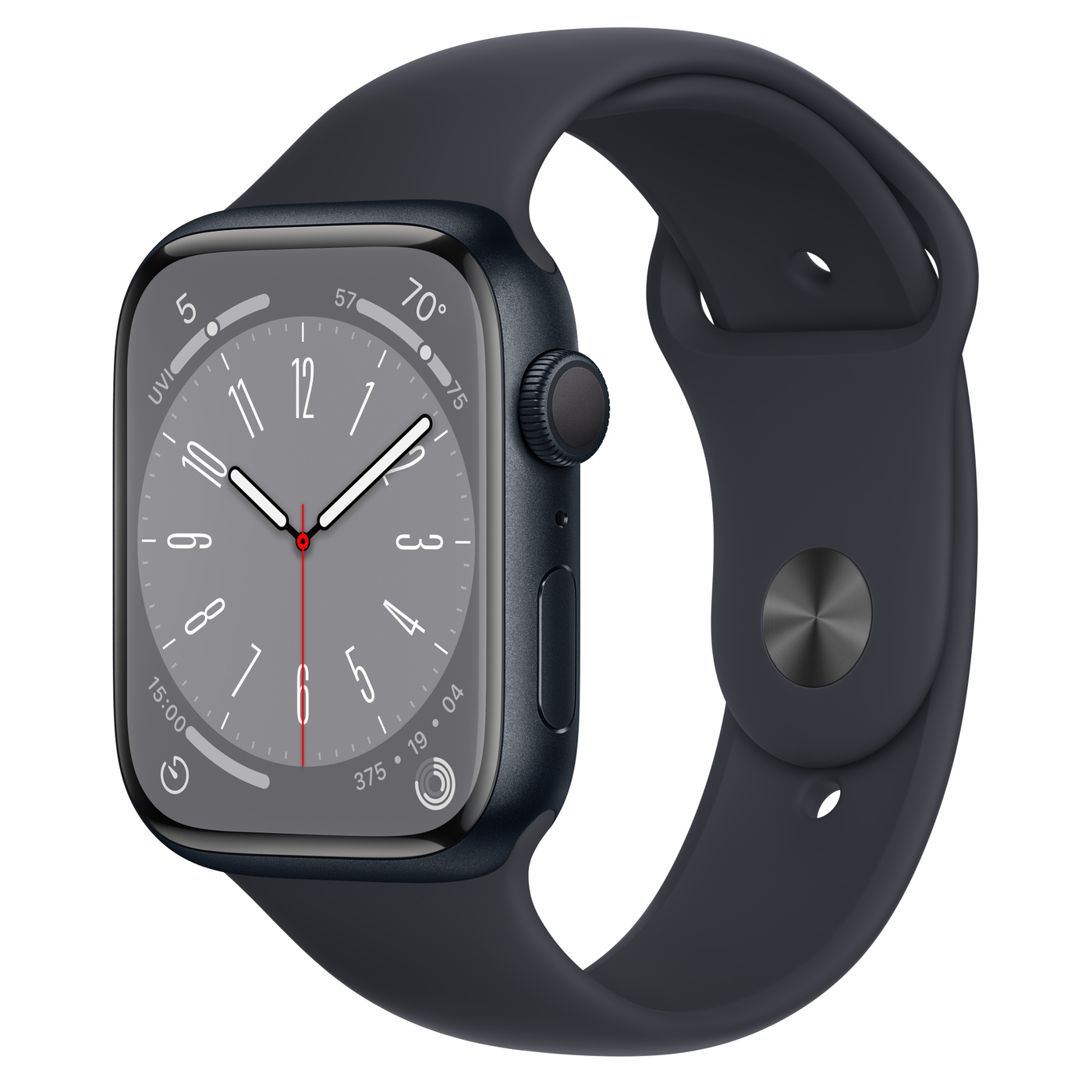 Часы Apple Watch Series 8 45mm Midnight Aluminum Case with Midnight Sport Band (GPS) (размер M/L)