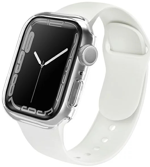 Чехол со стеклом Uniq Legion +9H Curved glass для Apple Watch 7 45 мм Clear