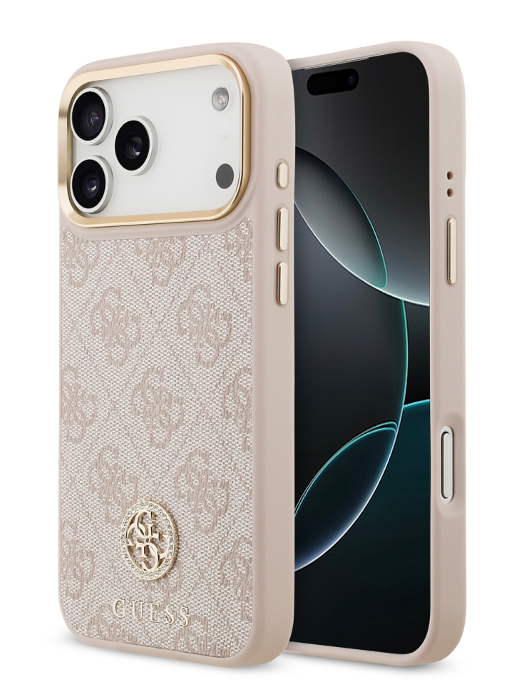 Защитный чехол Guess для iPhone 18 Pro Max/17 Pro Max Diamond Pink  (MagSafe)