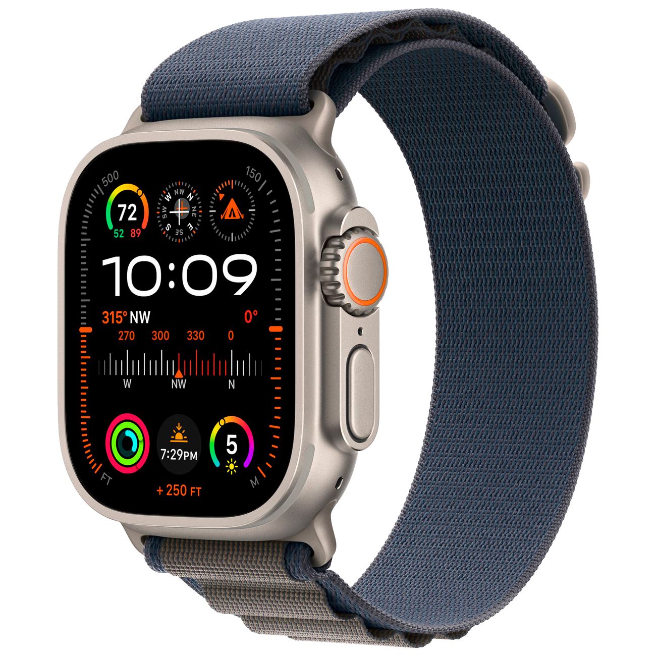Часы Apple Watch Ultra 2 49mm Titanium Case with Blue Alpine Loop Band - Small (GPS + Cellular)