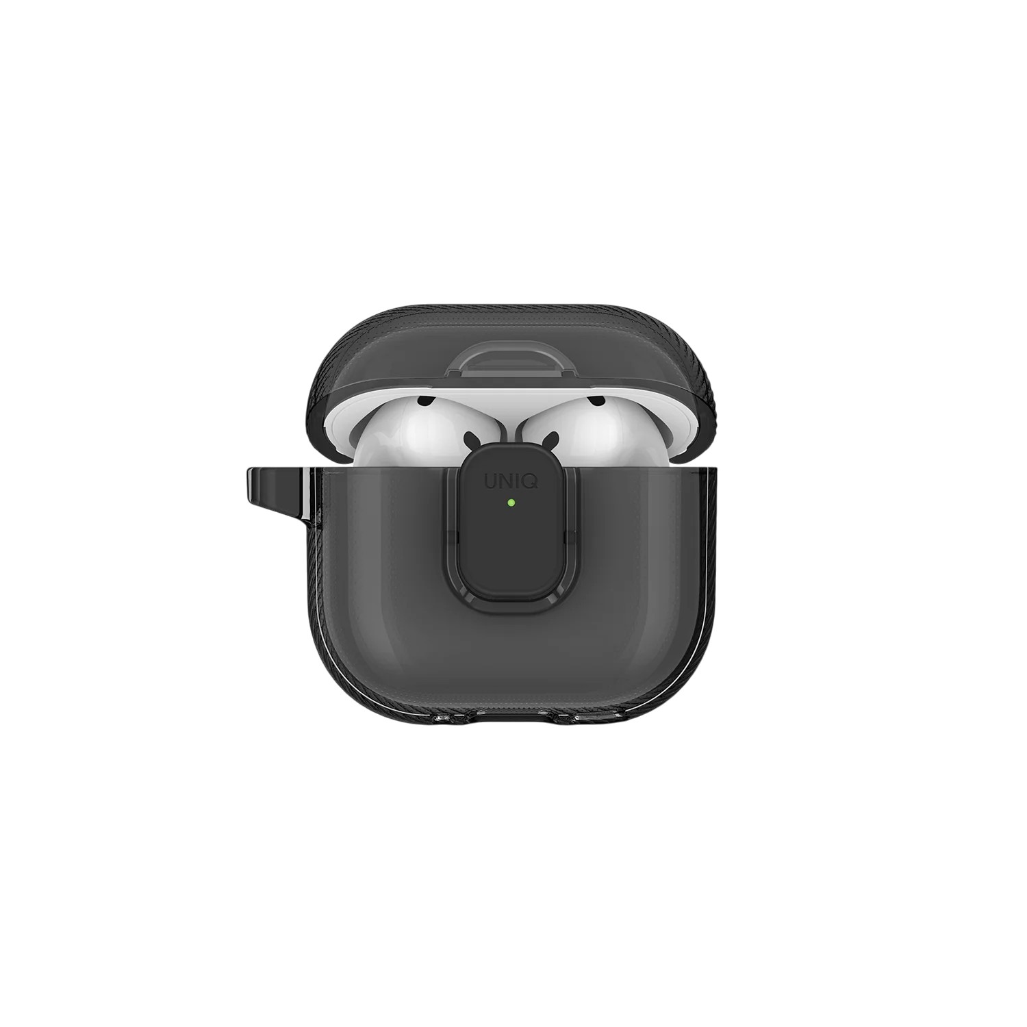 Защитный чехол Uniq для Airpods 4 Glase PRO TPU Lock case Glossy Smoke