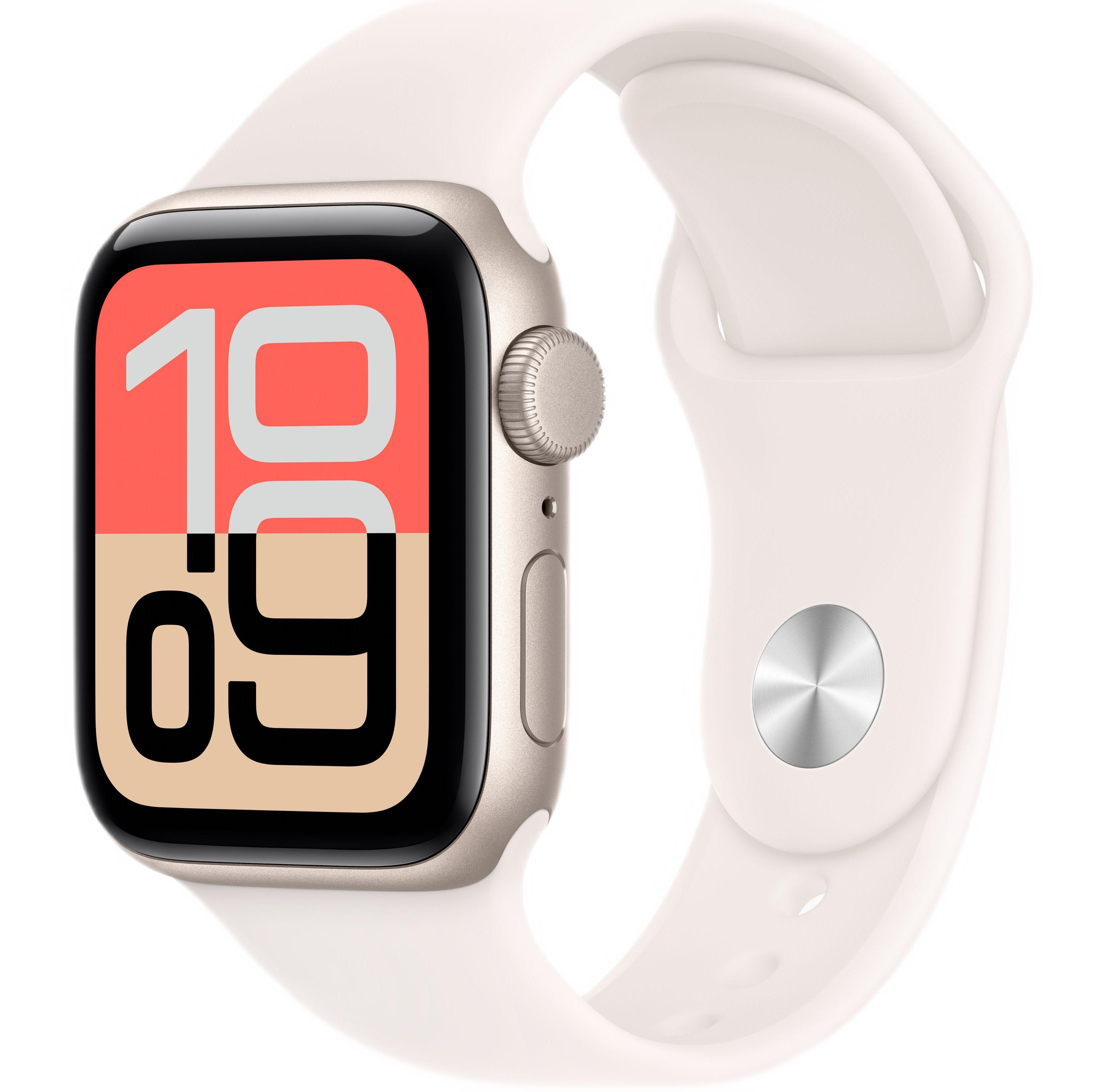 Часы Apple Watch SE 3 (2025) 44mm Starlight Aluminum Case with Starlight Sport Band (GPS) (размер S/M)