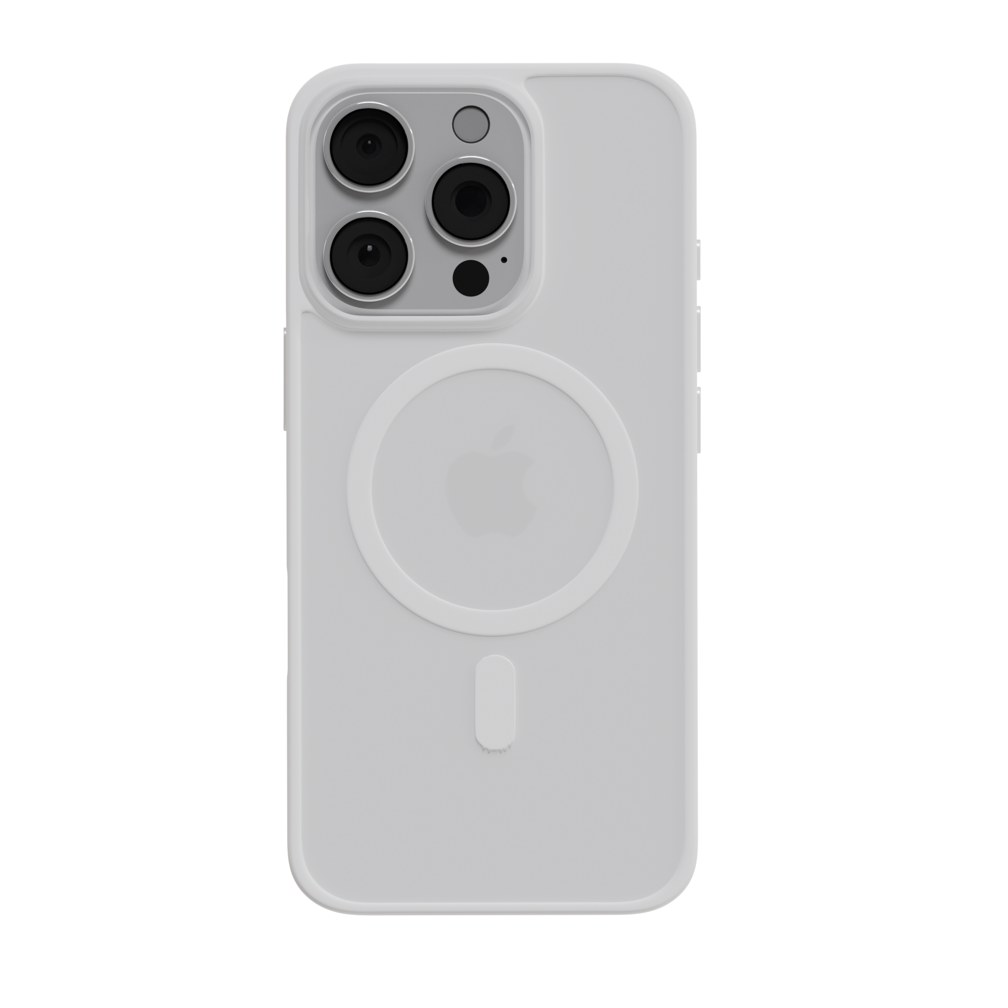 Защитный чехол AceCase Soft Rim Titanium для iPhone 16 Pro White