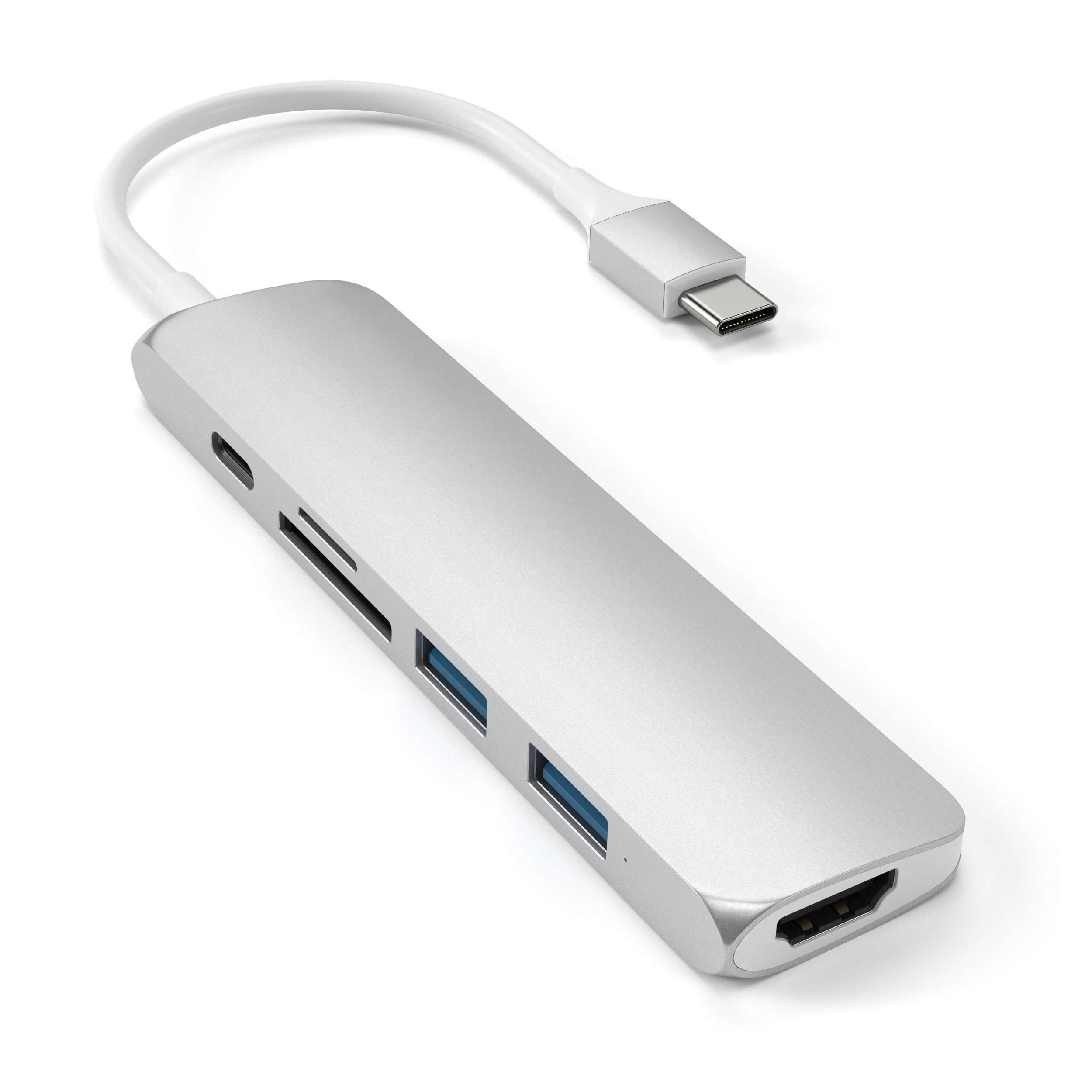 Адаптер Satechi Slim Aluminum Type-C Multi-Port Adapter V2