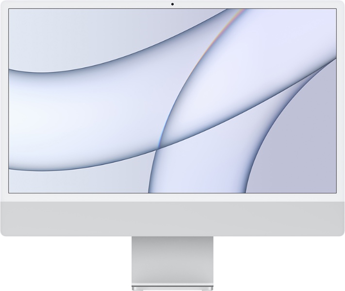 Моноблок Apple iMac 24  Retina 4,5K M1 (8C CPU, 8C GPU) / 8GB / 256GB SSD Silver (Серебристый)  MGPC3