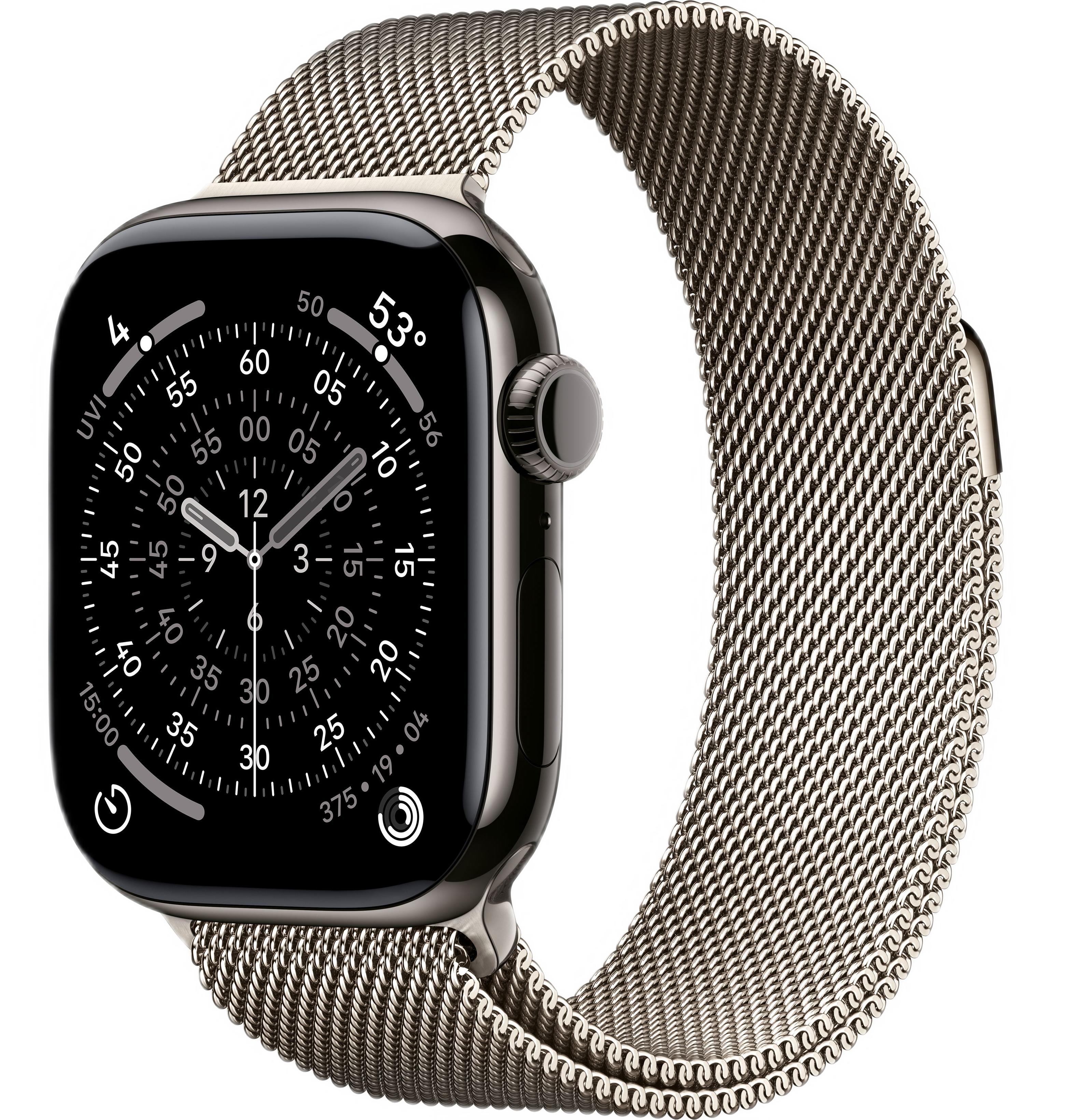 Часы Apple Watch Series 11 42mm Slate Titanium Case with Natural Milanese Loop (GPS + LTE)