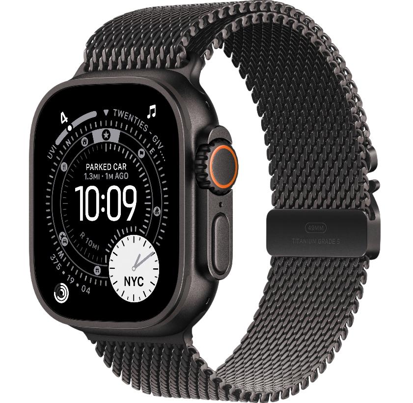 Часы Apple Watch Ultra 3 (2025) 49mm Black Titanium Case with Black Titanium Milanese Loop - Large (GPS + Cellular)