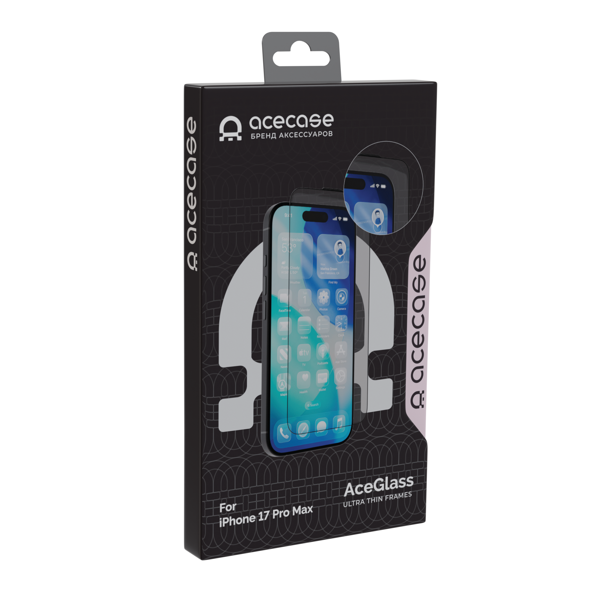 Защитное стекло AceCase - AceGlass Matte для iPhone 17 Pro Max