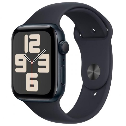 Часы Apple Watch SE (2023) 44mm Midnight Aluminum Case with Midnight Sport Band (GPS) (размер M/L)