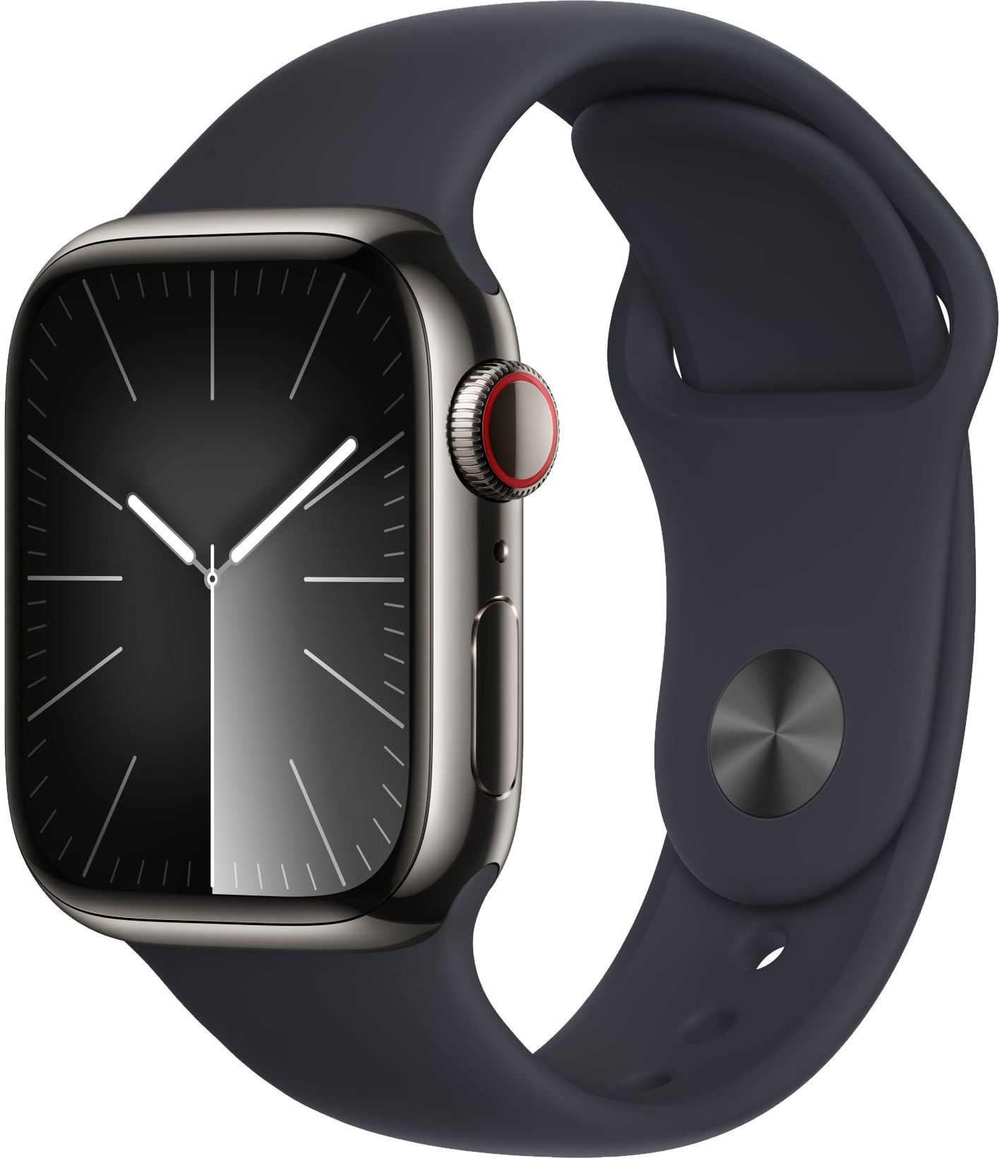 Apple Watch Series 9 Stainless Steel Case with Sport Band (GPS+LTE)