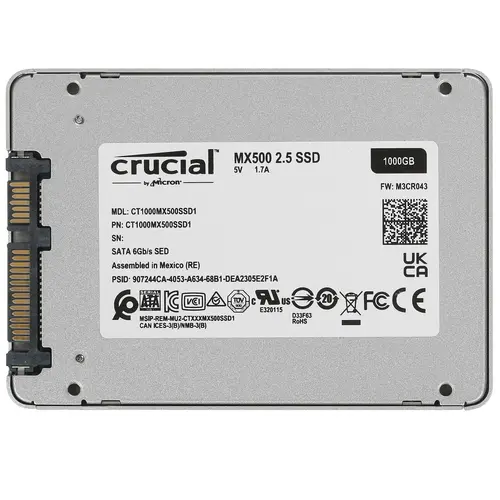 Твердотельный накопитель Crucial MX 1ТБ SATA CT1000MX500SSD1