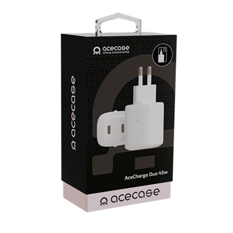 Сетевое зарядное устройство AceCase AceCharger Duo White