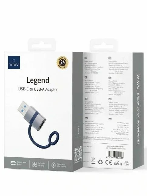Переходник Wiwu Legend Wi-C052 USB-C to USB-A