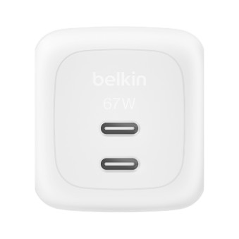 Сетевое зарядное устройство Belkin BoostCharge Pro Wall Charger 67W Dual USB-C Port Gan With PPS White