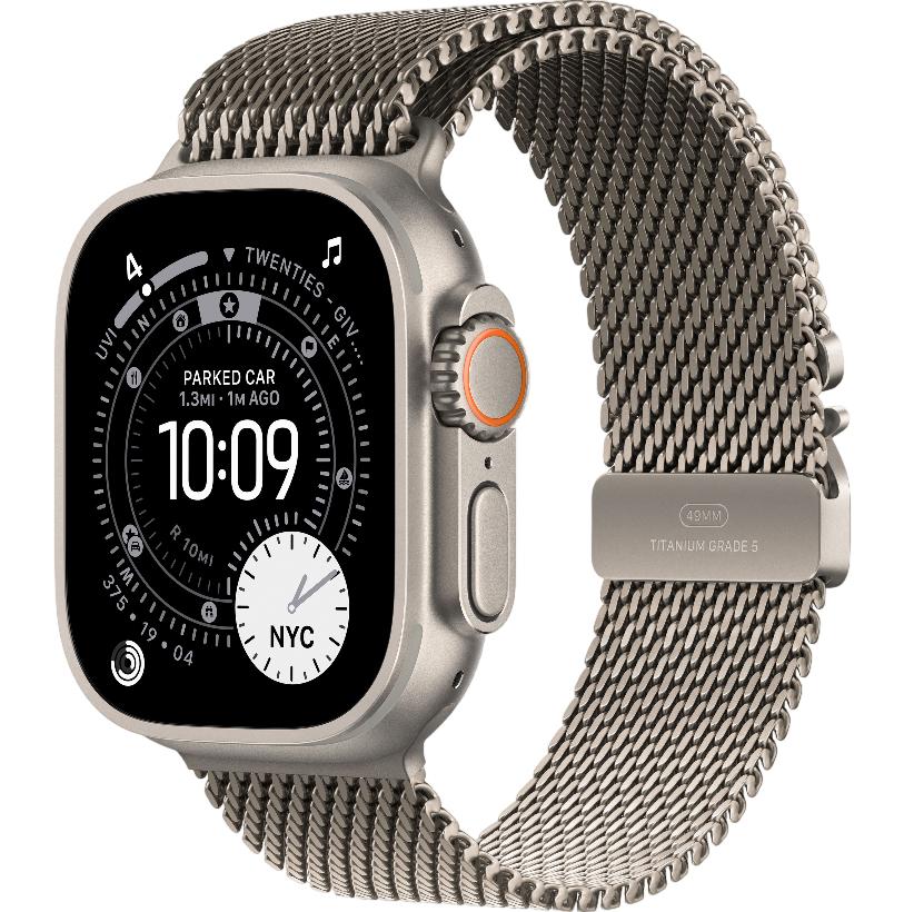 Часы Apple Watch Ultra 3 (2025) 49mm Natural Titanium Case with Natural Titanium Milanese Loop - Small (GPS + Cellular)