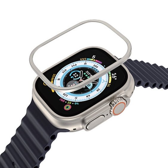 Защитное стекло BlueO для Apple Watch Ultra/Ultra 2 49 mm Titanium Frame Silver