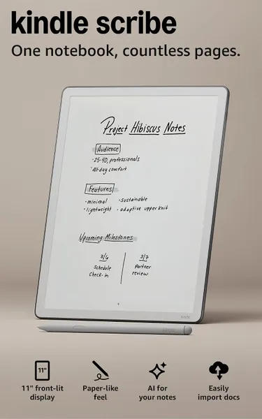Электронная книга Amazon Kindle Scribe (2025) 32Gb with Premium Pen Graphite (с подсветкой)
