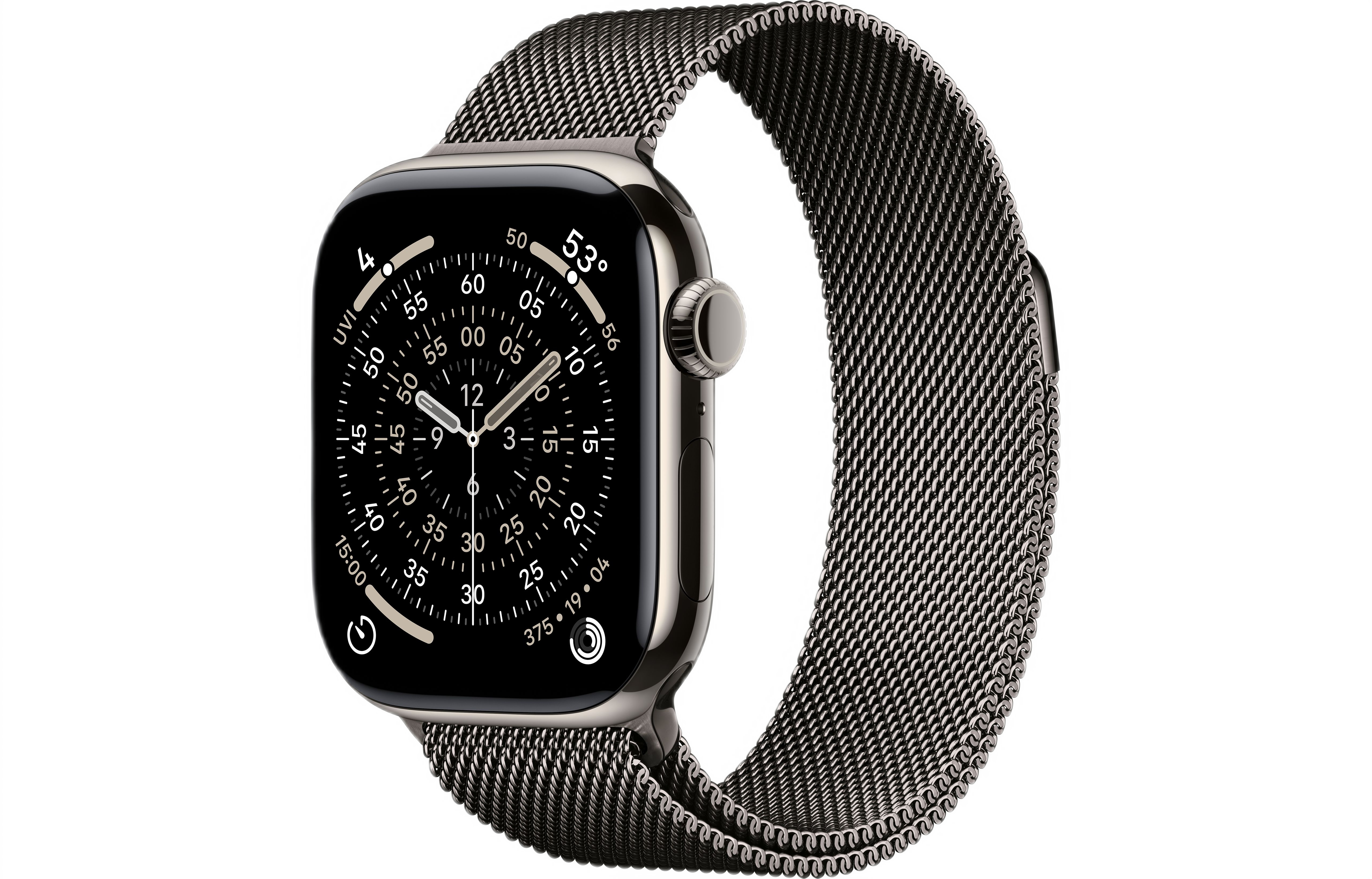 Часы Apple Watch Series 11 46mm Natural Titanium Case with Slate Milanese Loop (GPS + LTE)