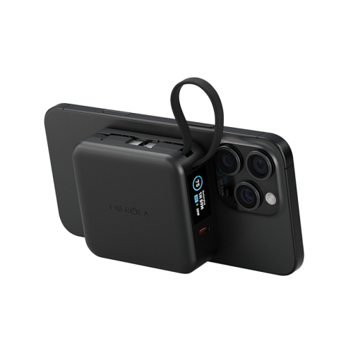 Внешний аккумулятор Energea Magpac Mini Plus Wireless Power Bank 10000mAh With Build in USB-C Cable & Display Black