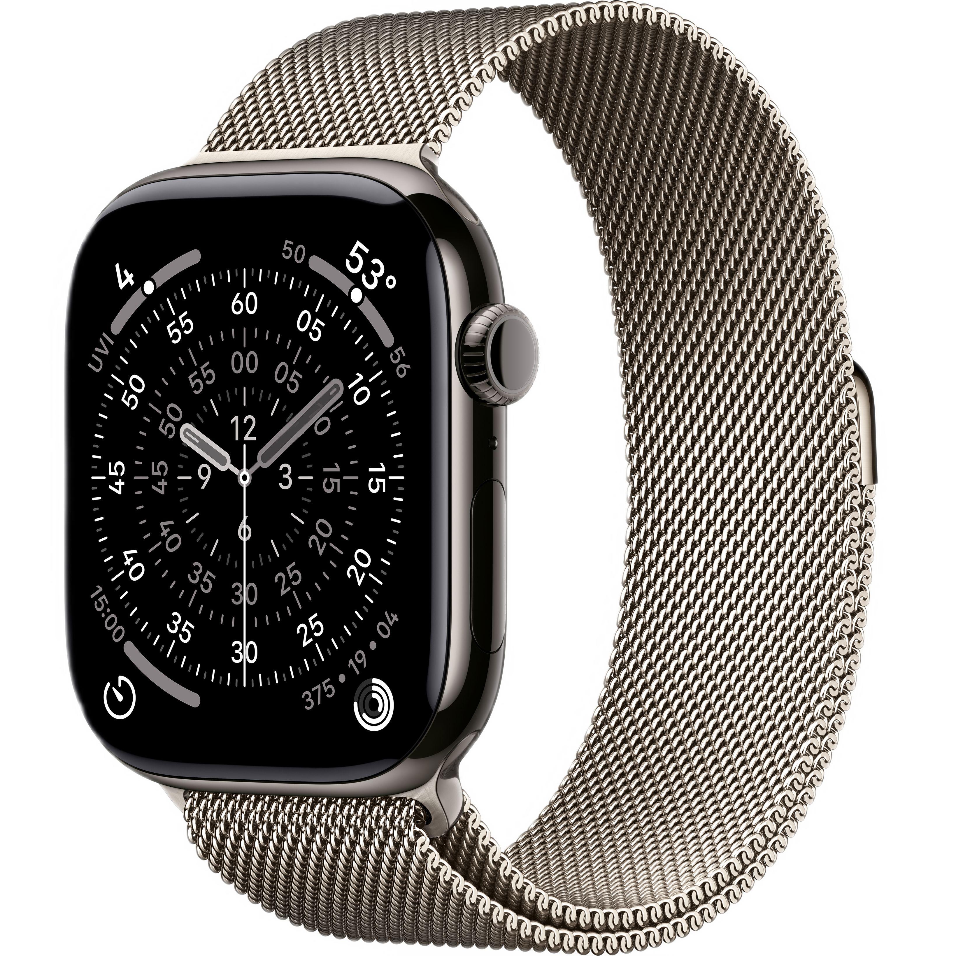 Часы Apple Watch Series 11 46mm Slate Titanium Case with Natural Milanese Loop (GPS + LTE)