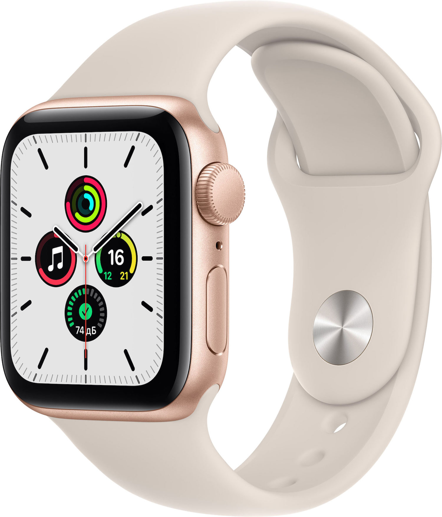Часы Apple Watch SE 44mm Gold Aluminum Case with Starlight Sport Band (GPS) Часы Apple Watch SE 44mm Gold Aluminum Case with Starlight Sport Band (GPS)