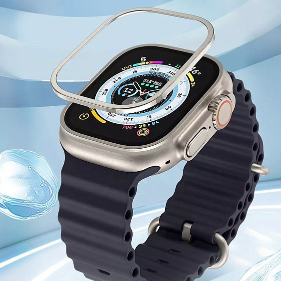 Защитное стекло BlueO для Apple Watch Ultra/Ultra 2 49 mm Titanium Frame Silver