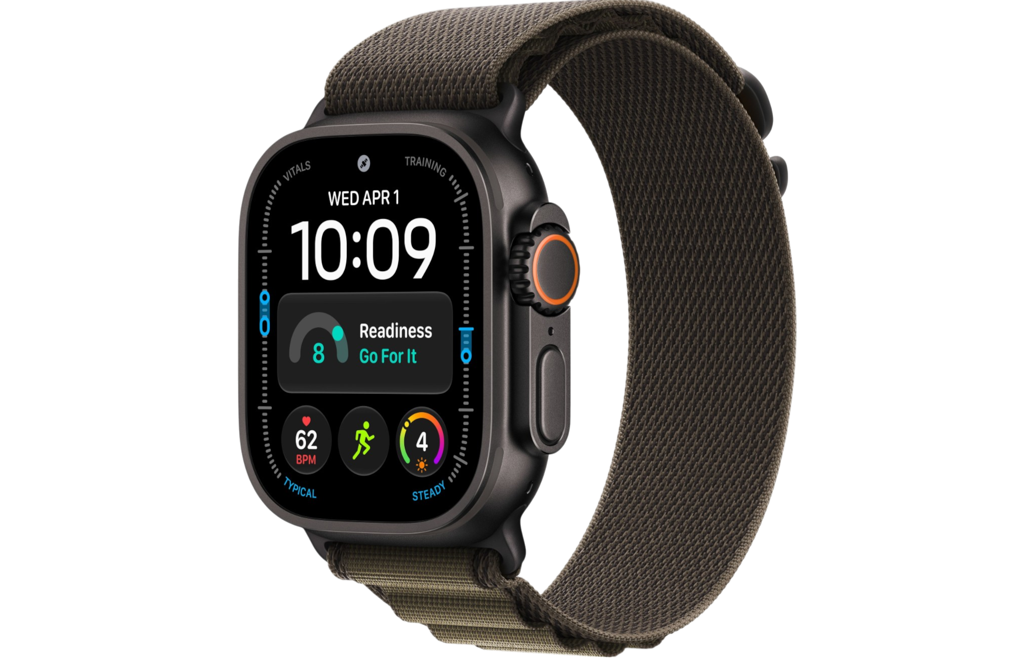 Часы Apple Watch Ultra 4 (2026) 49mm Black Titanium Case with Dark Olive Alpine Loop - Large (GPS + Cellular)