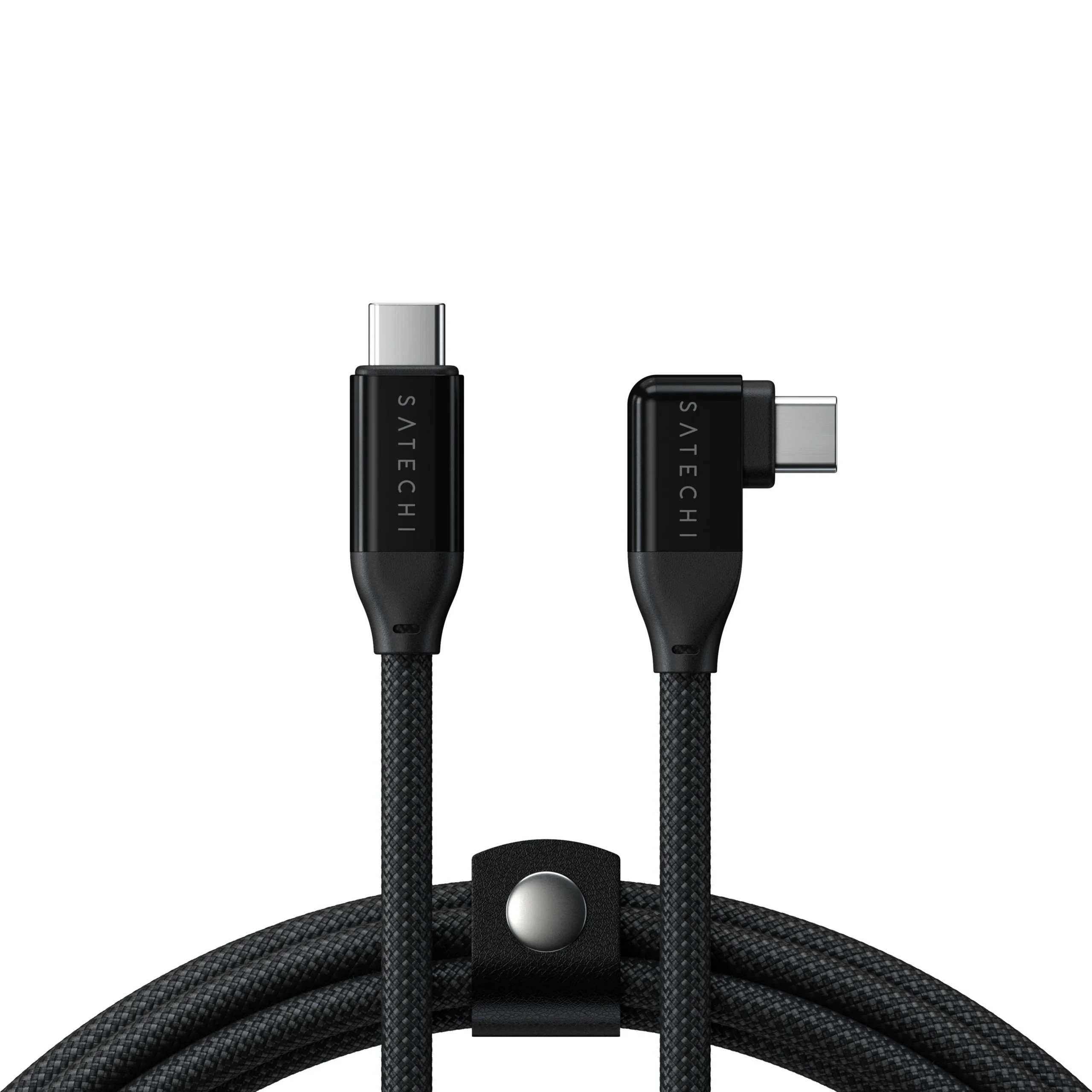 Кабель Satechi Right-Angle USB-C to USB-C 100см Data and Charge Black