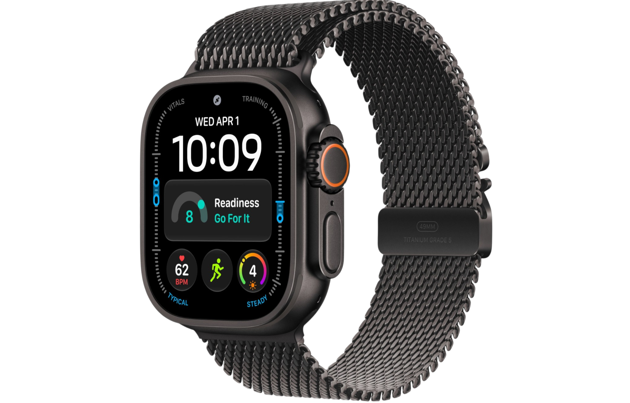 Apple Watch Ultra 4 (2026) Titanium Case Titanium Milanese Loop