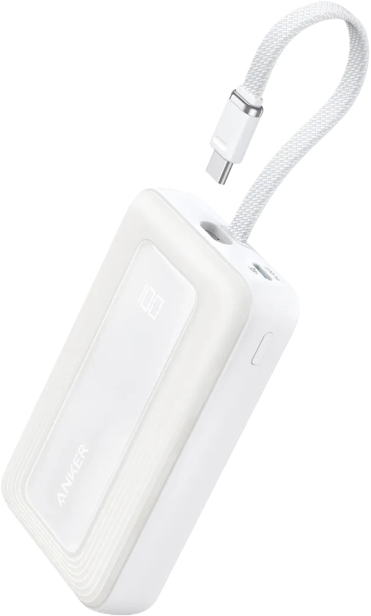Внешний аккумулятор Anker Zolo 10000mAh 30W with cable Type-C White