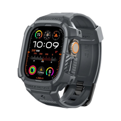 Ремешок с чехлом Spigen Rugged Armor Pro для Apple Watch Ultra 49mm Dark Grey