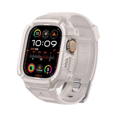 Ремешок с чехлом Spigen Rugged Armor Pro для Apple Watch Ultra 49mm Dune Beige