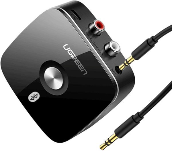 Ресивер UGREEN CM123 (30445) Wireless Bluetooth Audio Receiver 5.0 with 3.5mm and 2RCA Adapter with SRRC