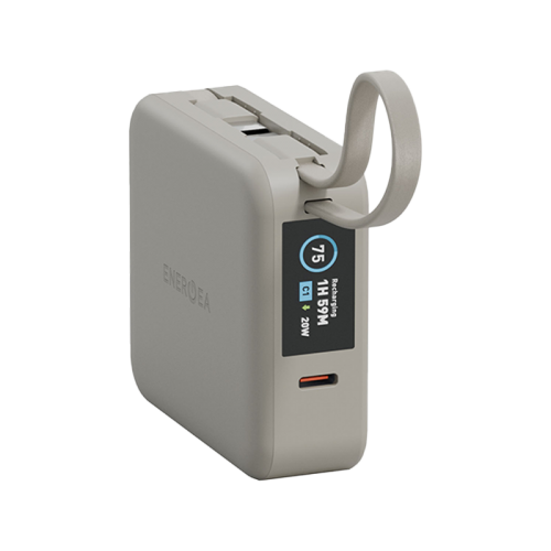 Внешний аккумулятор Energea Magpac Mini Plus Wireless Power Bank 10000mAh With Build in USB-C Cable & Display Sand