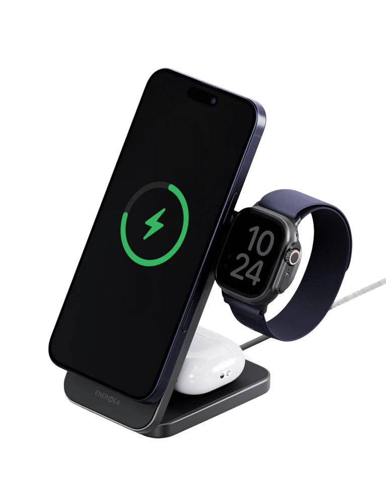 Беспроводное зарядное устройство EnergEA MagTrio 2 3in1 magnetic wireless foldable charger Qi2 25W