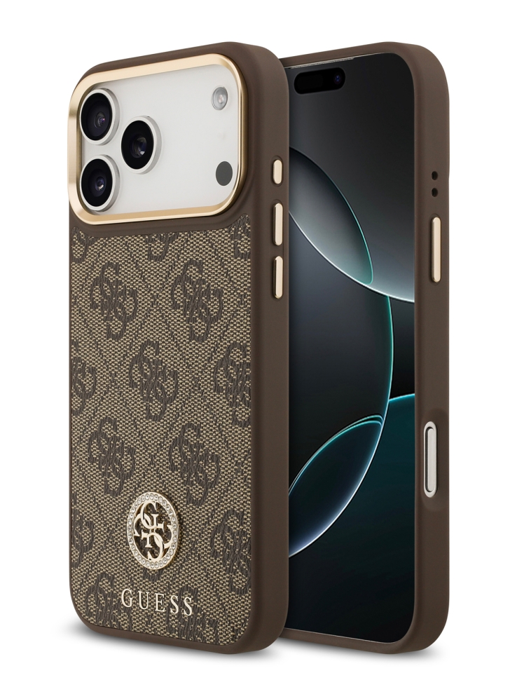 Защитный чехол Guess для iPhone 18 Pro Max/17 Pro Max Diamond Brown (MagSafe)