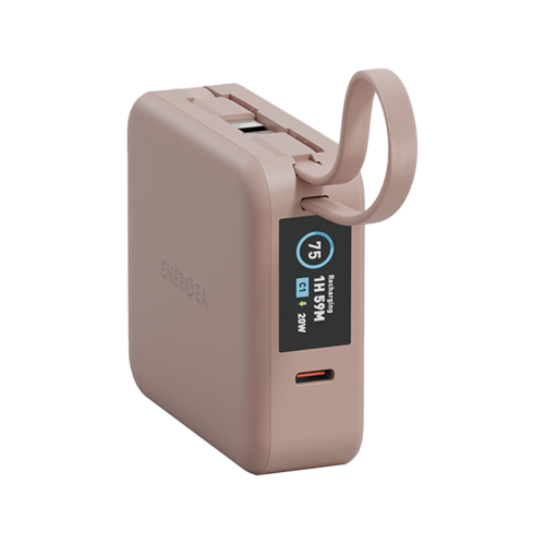 Внешний аккумулятор Energea Magpac Mini Plus Wireless Power Bank 10000mAh With Build in USB-C Cable & Display Pink