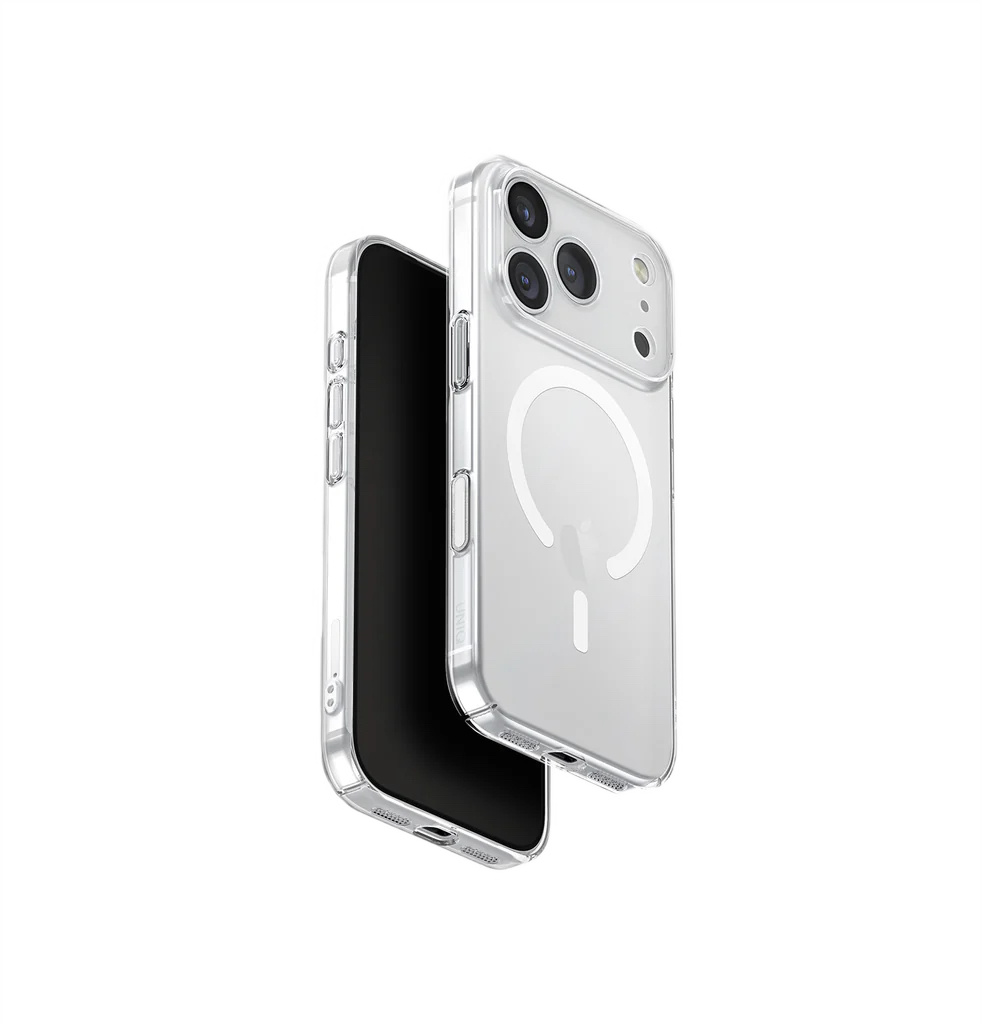 Защитный чехол UNIQ AirSuit (MagSafe) для iPhone 17 Pro Glossy Clear/White