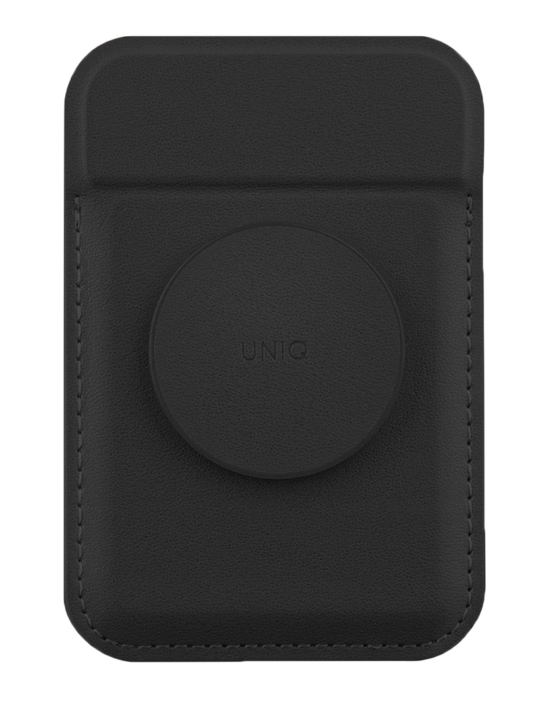Магнитный бумажник UNIQ Flixa Magnetic Card Wallet with MagSafe Jet Black