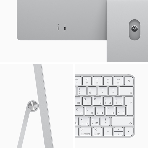 Моноблок Apple iMac 24  Retina 4,5K M1 (8C CPU, 7C GPU) / 8GB / 256GB SSD Silver (Серебристый)  MGTF3