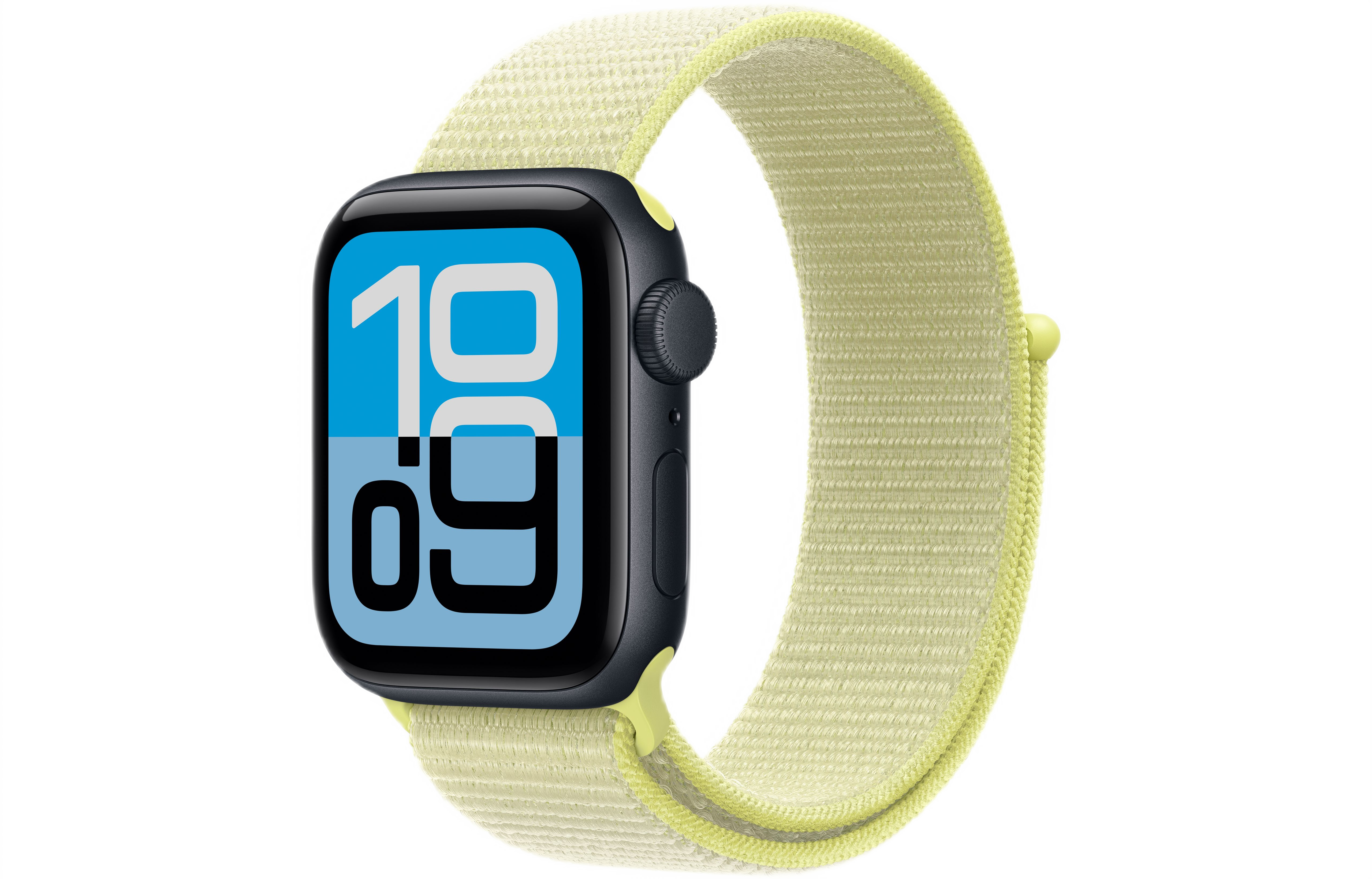 Часы Apple Watch SE 3 (2025) 44mm Midnight Aluminum Case with Neon Yellow Sport Loop (GPS)