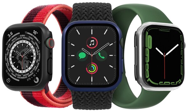 Чехол со стеклом Uniq Legion +9H Curved glass для Apple Watch 7 45 мм Black