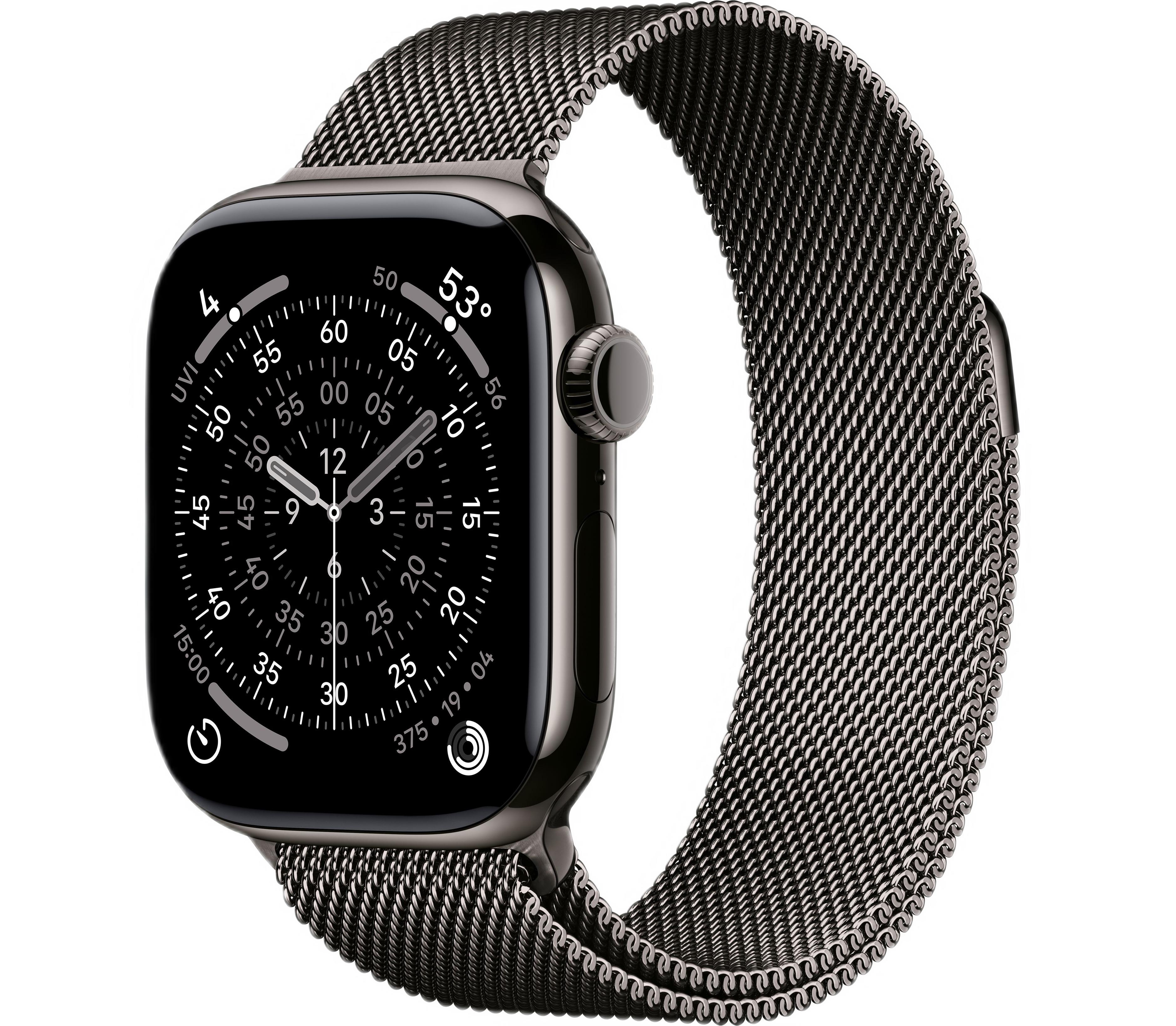 Часы Apple Watch Series 11 46mm Slate Titanium Case with Slate Milanese Loop (GPS + LTE) S/M