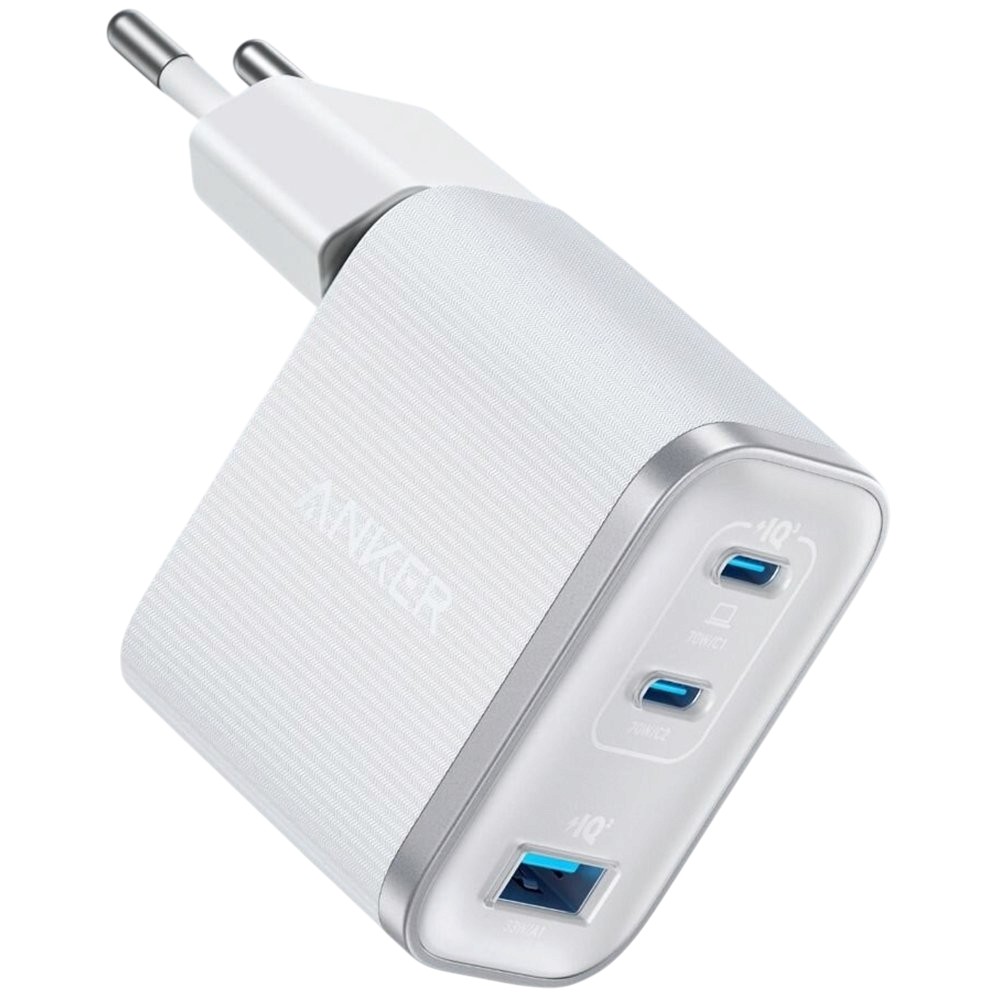 Сетевое зарядное устройство Anker Nano 70W USB + 2xUSB-C White