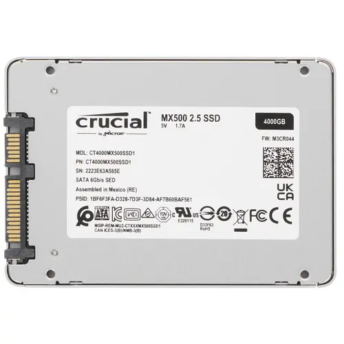 Твердотельный накопитель Crucial MX500 4Тб CT4000MX500SSD1 SATA