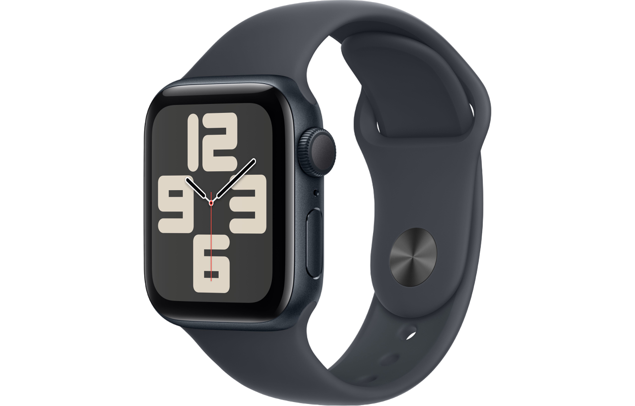 Часы Apple Watch SE (2024) 40mm Midnight Aluminum Case with Midnight Sport Band (GPS) (размер M/L)