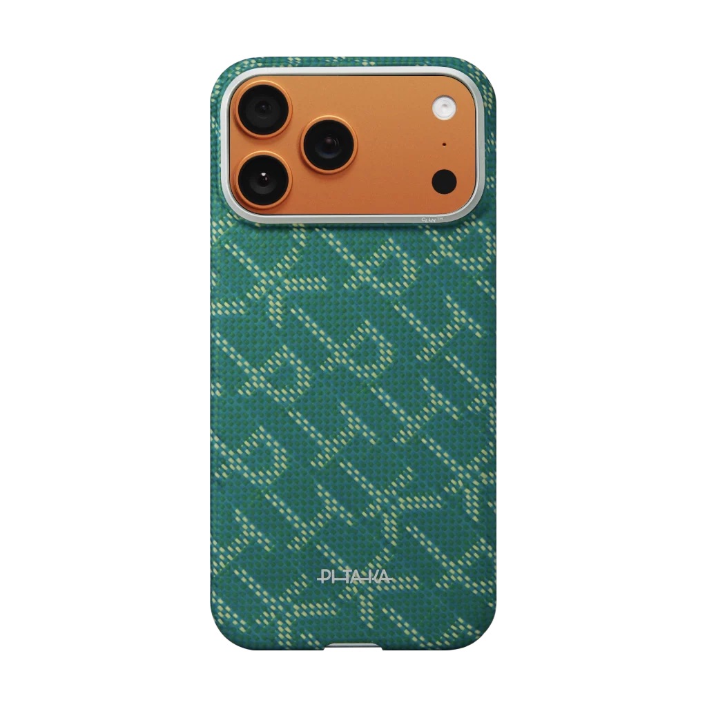 Защитный чехол Pitaka Monogram Ultra Slim Case for iPhone 17 Pro Max Gold/Green
